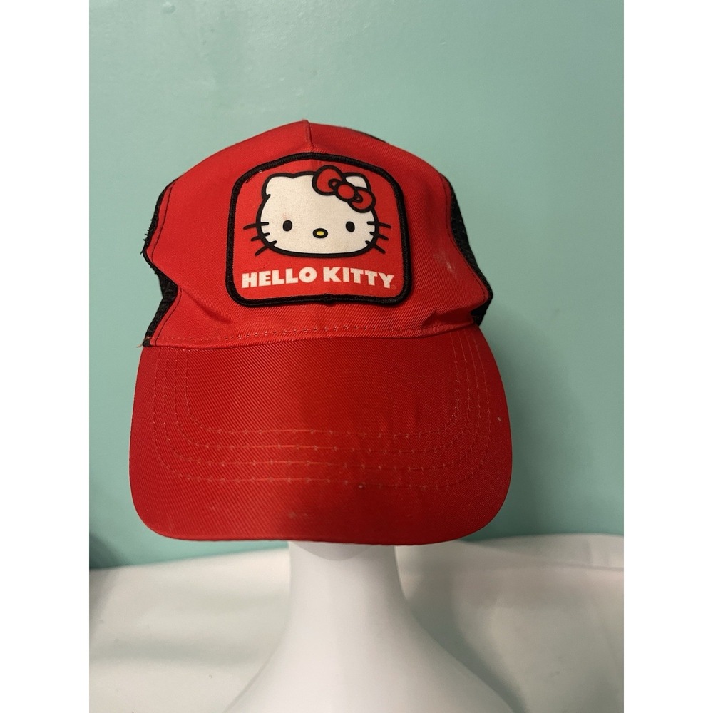 Hello Kitty Black And‎ Red Snapback Hat Trucker Hat